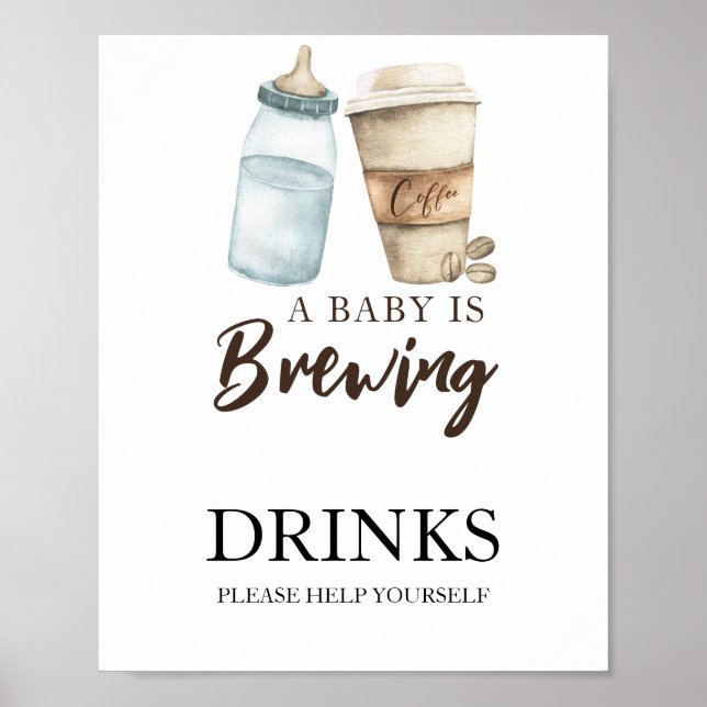 Baby braut Kaffee Drinks Poster (Vorne)