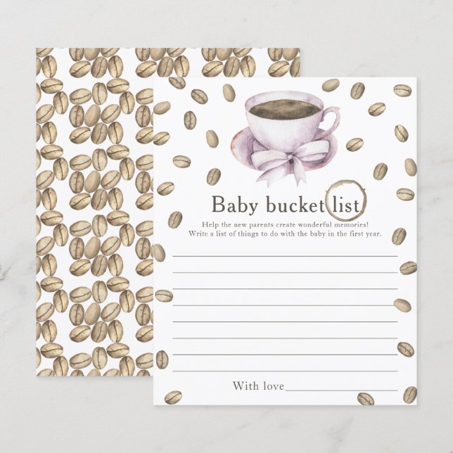 Baby braut Kaffee - Eimerliste (Vorne/Hinten)