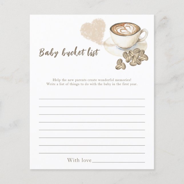 Baby braut Kaffee - Eimerliste (Vorderseite)