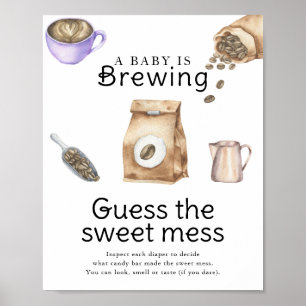 Baby braut Kaffee Errate das süße Chaos Poster