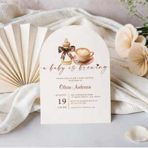 Baby braut Kaffee - geschlechtsneutrale Babyparty Einladung