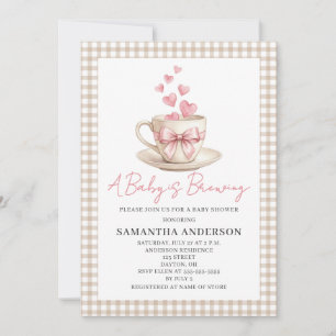 Baby Braut Kaffee Mädchen Baby Shower Einladung