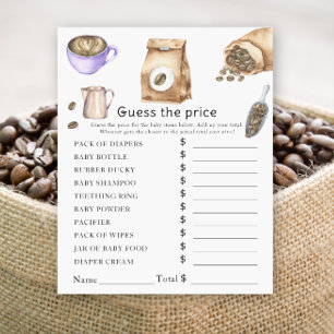 Baby braut Kaffee - Price Guess Game
