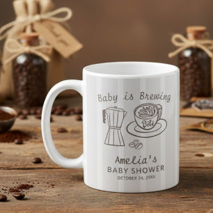Baby braut Kaffee Streifen Baby Shower Kaffeetasse