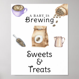 Baby braut Kaffee Süßigkeiten & Leckereien Babydus Poster
