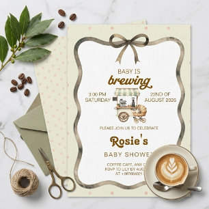 Baby Braut-Kaffee-Themen-Baby-Party  Einladung