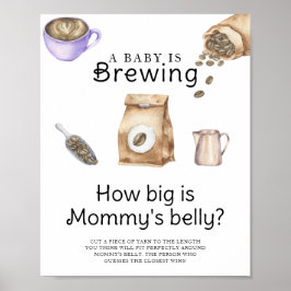 Baby braut Kaffee Wie groß ist Mama's Bauch Poster