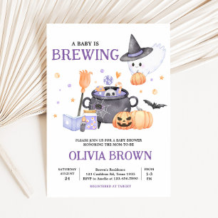 Baby braut Lila Halloween-Kinderdusche Einladung