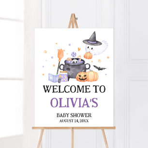 Baby braut Lila Halloween Willkommen Poster
