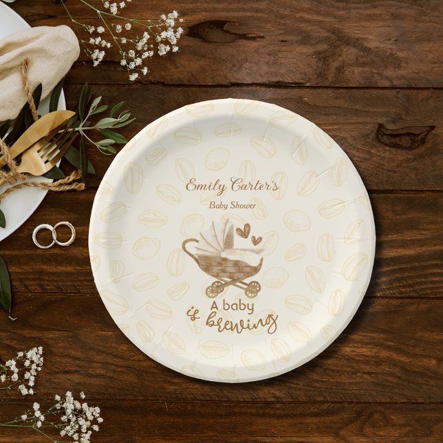 Baby braut Niedliche Pram Baby Dusche Teller (Von Creator hochgeladen)