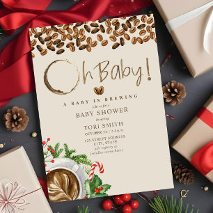 Baby Braut Oh Baby Weihnachtsdusche Einladung