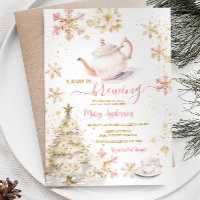 Baby braut Pink Winter Tea Party Babydusche