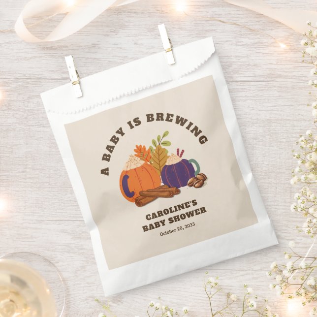 Baby Braut Pumpkin Coffee Fall Baby Dusche Geschenktütchen (Ausgeschnitten)