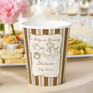 Baby braut retro Kaffee Baby Shower individuell Pappbecher