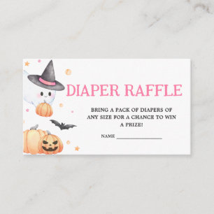 Baby braut rosa Halloween Diaper Raffle Begleitkarte