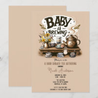 Baby braut rustikales Tee Kettle Peach Dusche