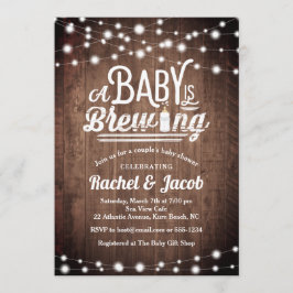 Baby braut String Lights Rustic Baby Shower Einladung