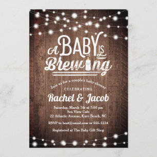 Baby braut String Lights Rustic Baby Shower Einladung