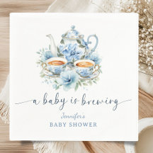 Baby Braut Tee Baby Shower Junge Blaue Blumen