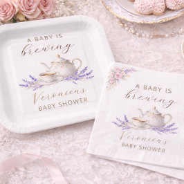 Baby Braut Tee-Party  Pappteller