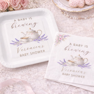 Baby Braut Tee-Party Pappteller