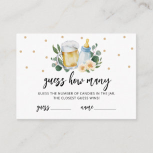 Baby braut wie viele Candies Baby Dusche Begleitkarte