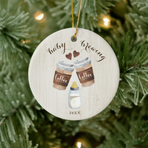 Baby Break Kaffee, Bier & Baby Flasche Toast Cera Keramik Ornament