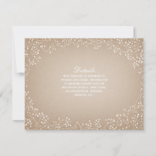Baby-Breath-Cardstock-Inspirierte Details Einladung