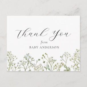 Baby Breath Vielen Dank Postcard Postkarte