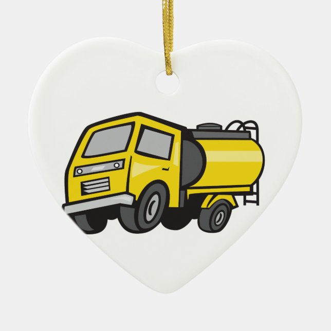 Baby-Brennstoff-Tanker-Cartoon Keramik Ornament (Vorne)