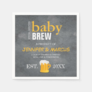 Baby Brew Beer Bottle Baby Dusche Napkins Serviette