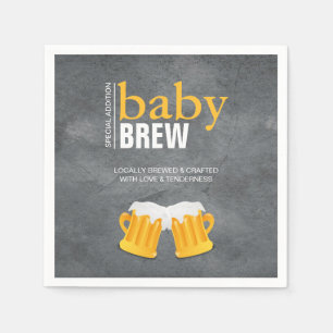 Baby Brew Beer Bottle Baby Dusche Napkins Serviette