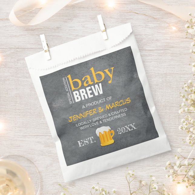 Baby Brew Couple's Beer Baby Shower Geschenktütchen (Ausgeschnitten)