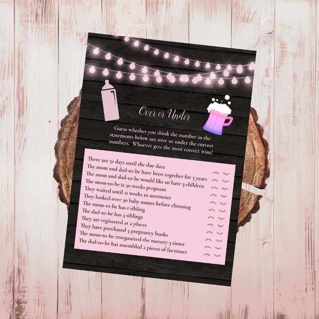 Baby Brew oder Pink unter Baby Dusche Spiel Einladung (Von Creator hochgeladen)