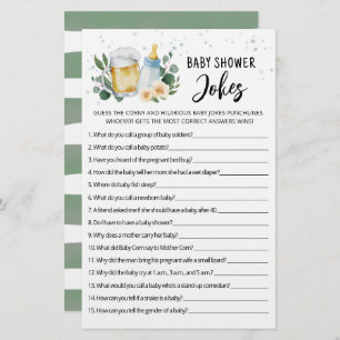 Baby Brewing Baby Shower Jokes Spiel mit Antwort