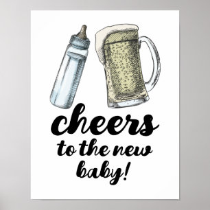 Baby Brewing begrüßt das neue Baby-Zeichen Poster