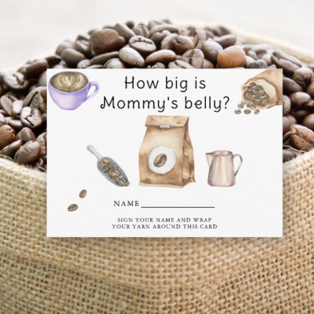 Baby Brewing Coffee Wie groß ist der Bauch der Mam Begleitkarte (Von Creator hochgeladen)