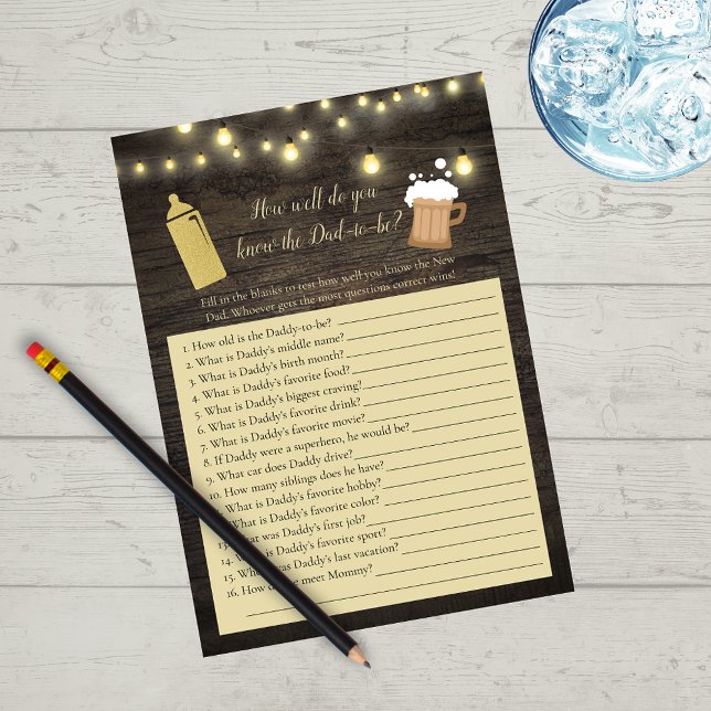 Baby Brewing Gold, das Vater-to-be-bestes Spiel ke Einladung (Von Creator hochgeladen)