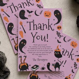 Baby Brewing Halloween Baby Shower Dankeskarte