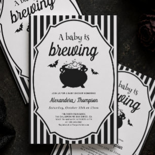 Baby Brewing Halloween Baby Shower Einladung