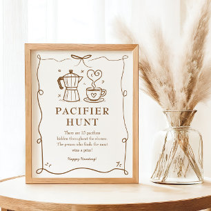Baby Brewing Schnuller Sign Poster