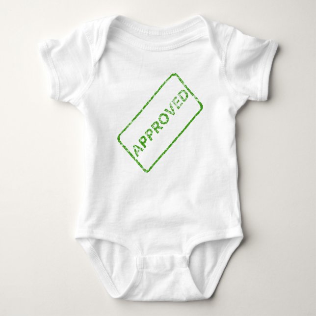 Baby-Briefmarke "Genehmigt" Bodysuit Baby Strampler (Vorderseite)