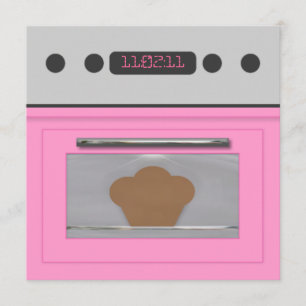 Baby-Brötchen-Rezept-Einladung (hellrosa) Einladung