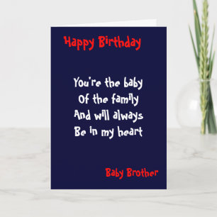 Baby brother Birthday Karte