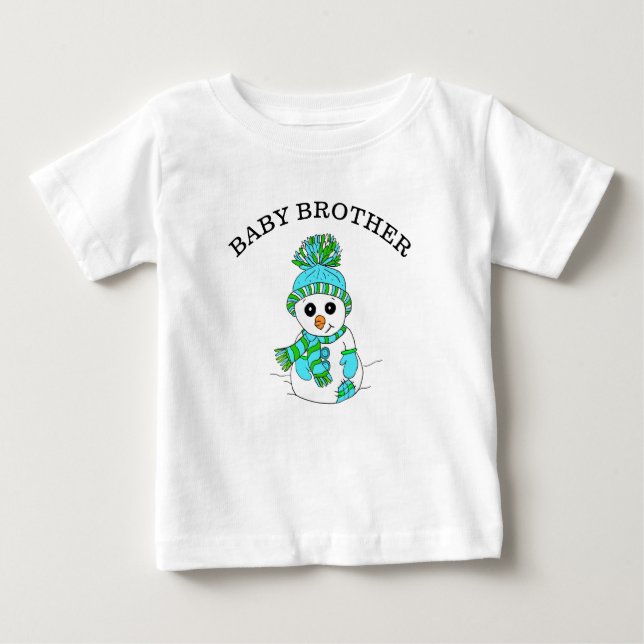 Baby Brother Snowman Niedlich Whimsical Christmas T-shirt (Vorderseite)