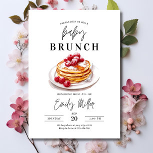 Baby-Brunch-Baby-Shower-Einladung, Frühstück-Pfann Einladung