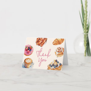 Baby Brunch Brot Pastries Babydusche Dankeskarte