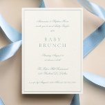 Baby Brunch Elegant Formal Calligraphy Blue Einladung<br><div class="desc">Feiern Sie mit unserem Baby Brunch Elegant Formal Calligraphy Blue Invitation! Diese Einladung mit einem ausgeklügelten Kalligraphieskript in Soft Blue Set den Ton für eine schicke und herzliche Ansammlung. Es ist für Eltern gedacht, die ein besonderes Brunch veranstalten, um ihr neues Baby vorzustellen. Es ist perfekt, um diesen fröhlichen Meilenstein...</div>