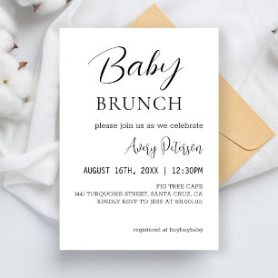 Baby-Brunch Moderne Babyparty Geschlecht Enthüllun Einladung