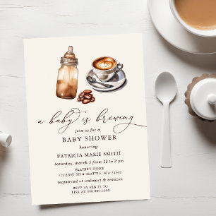 Baby brütet Coffee Gender Neutral Baby Dusche Einladung